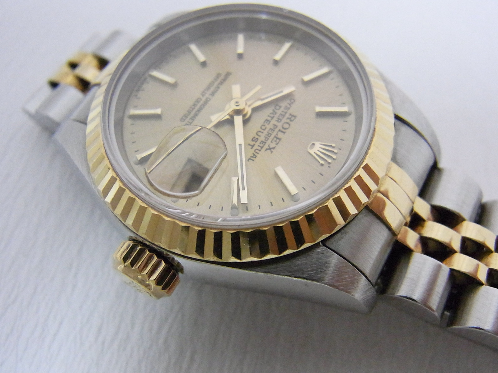 rolex ladies datejust 69173 (pre-owned watch)