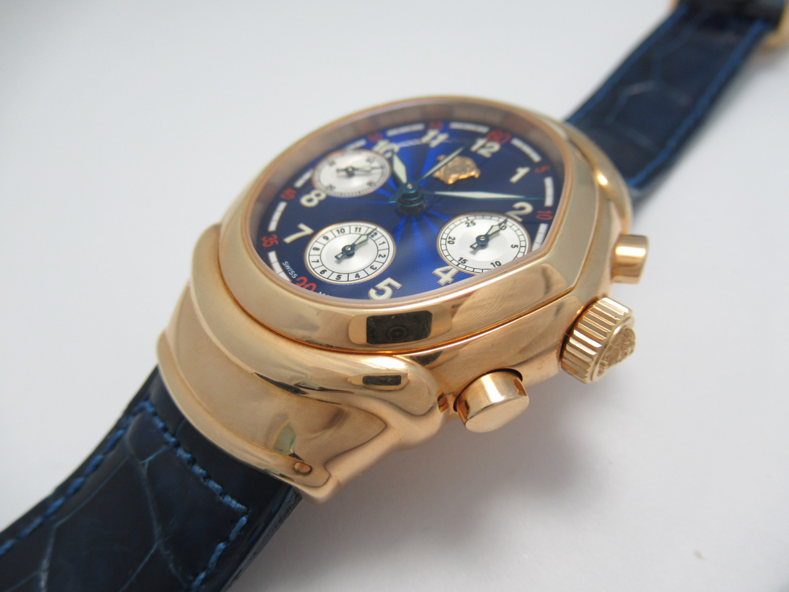 Used GIANNI VERSACE Chronograph by FRANCK MULLER guilloche dial 4201/01