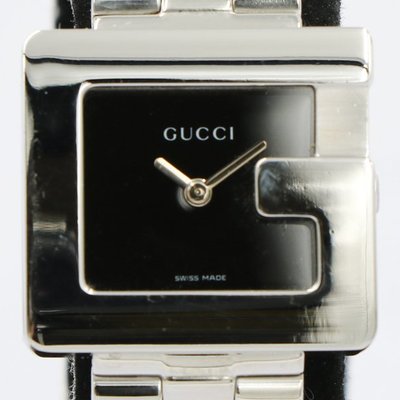 Gucci G motif logo white shell dial ladies K18 pink gold quartz watch 3600L