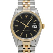 中古のロレックス デイトジャスト黒文字盤(Rolex)腕時計 を販売